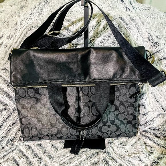 NWOT - COACH CHARLES FOLDOVER TOTE IN SIGNATURE (F54774) - Picture 4 of 15